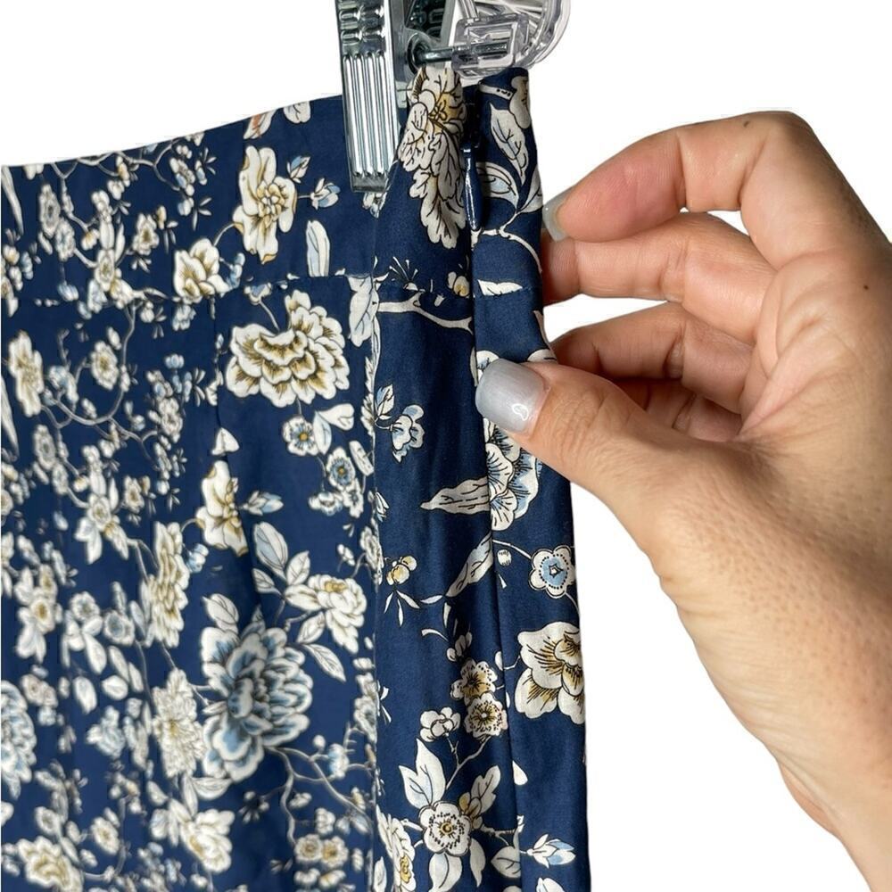 Antonio Melani Floral Cottage Core Midi Ruffle Tier Skirt Blue White size 12 - Picture 5 of 12